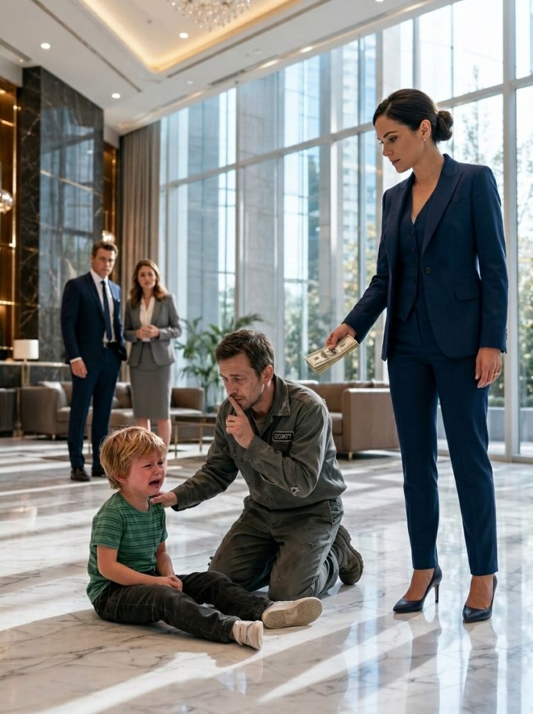 The CEO Offered $750,000 to Calm Her Nonverbal Son—Then the Janitor Sat Down and Whispered One Word
