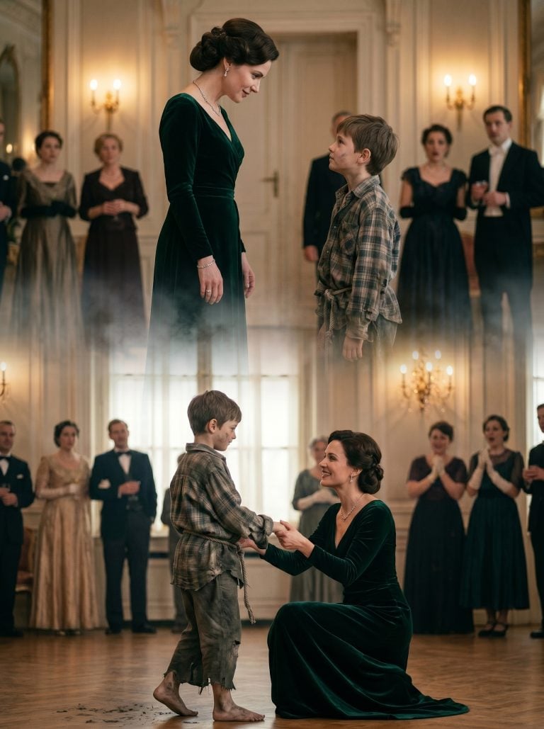 A Multimillionaire Woman Knelt to Dance with a Poor Boy — What Happened Seconds Later Silenced the Entire Room