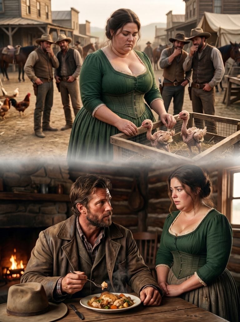 “They Laughed at the ‘Big Woman With Beggar Hens’—Until the Richest Cowboy Took One Bite and Refused to Walk Away.”