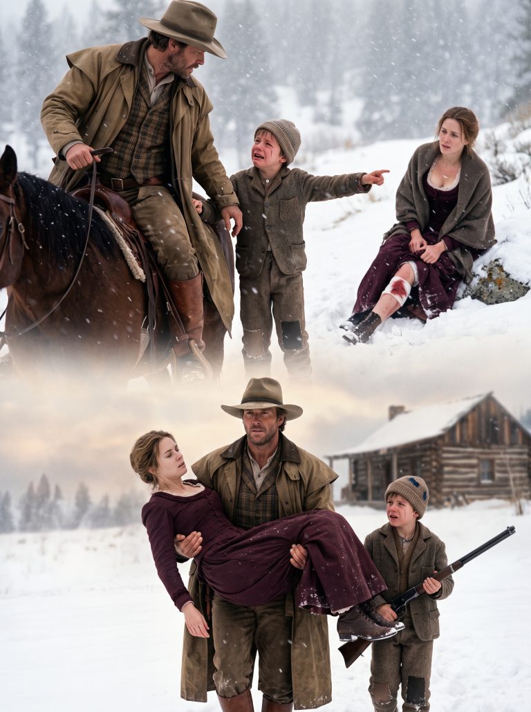 “Mama Can’t Walk Anymore,” the little boy cried—so the widowed rancher lifted her into his arms… but the truth she carried home was far more dangerous than her injury.