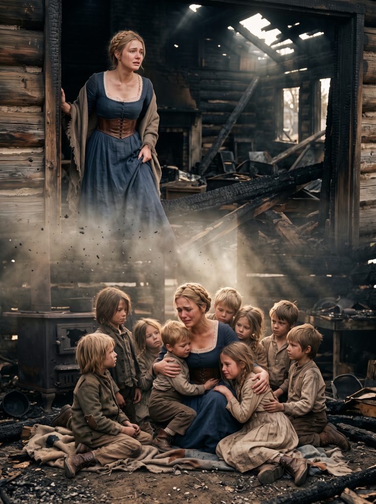 Mail-Order Bride Walked Into a Burned Cabin—What She Found Inside Changed 8 Hungry Children’s Lives Forever