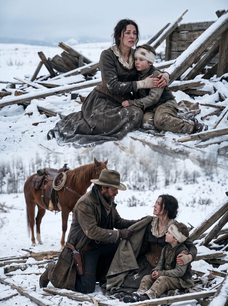 A Poor Widow Lost Everything in a Montana Blizzard, Until a Millionaire Cowboy Exposed the Town’s Darkest Lie