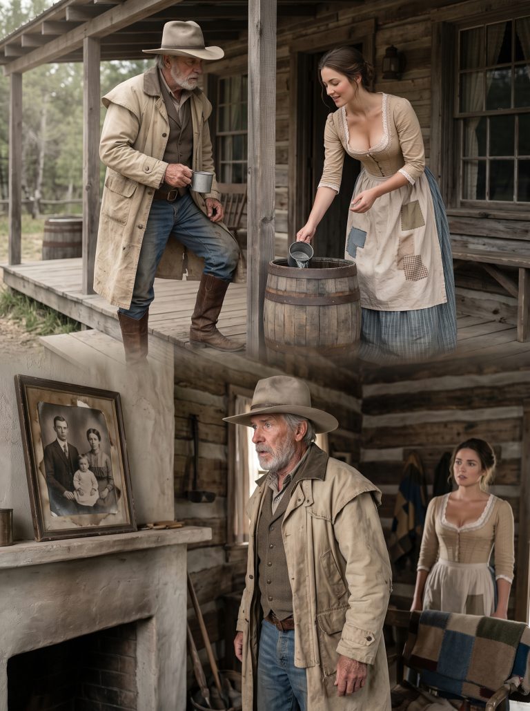 An Old Cowboy Asked for Water—Then He Froze at the Photograph Above Her Fireplace