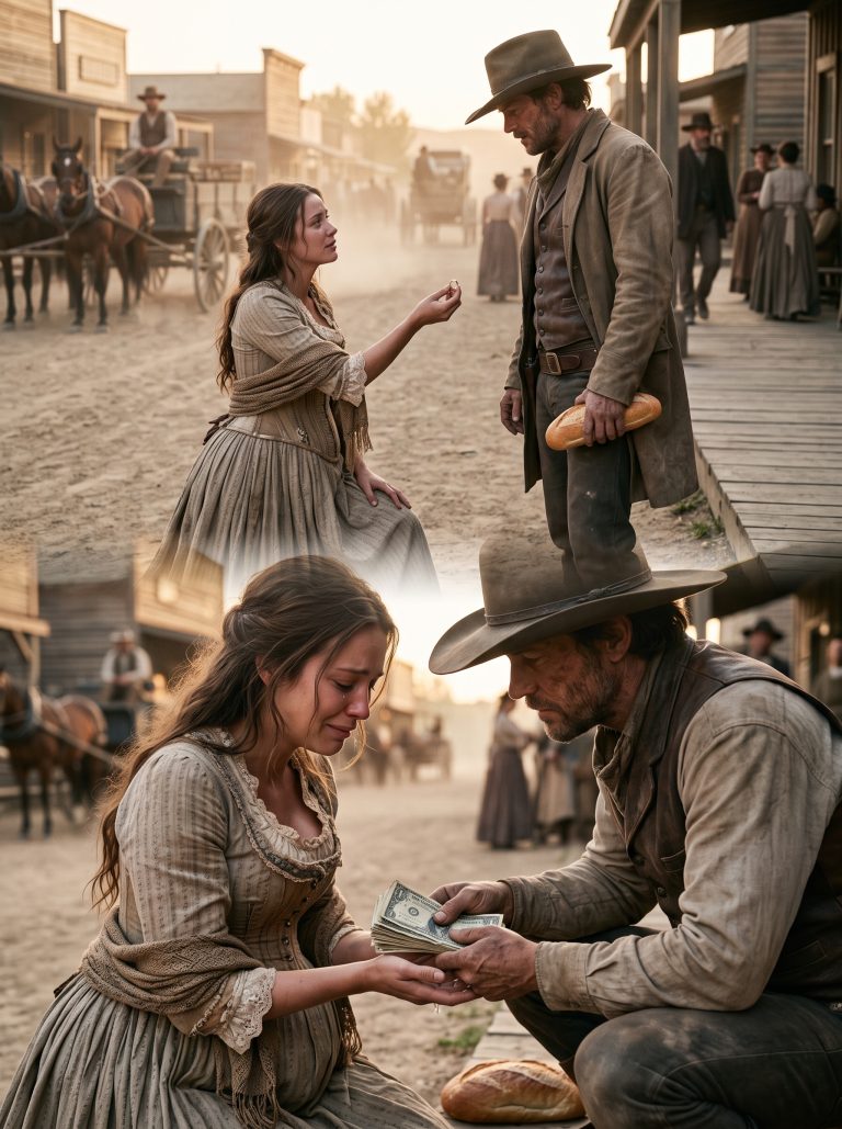 The Cowboy Found Pregnant Widow Trying To Trade Her Ring For Food And Gave Her His Entire Purse