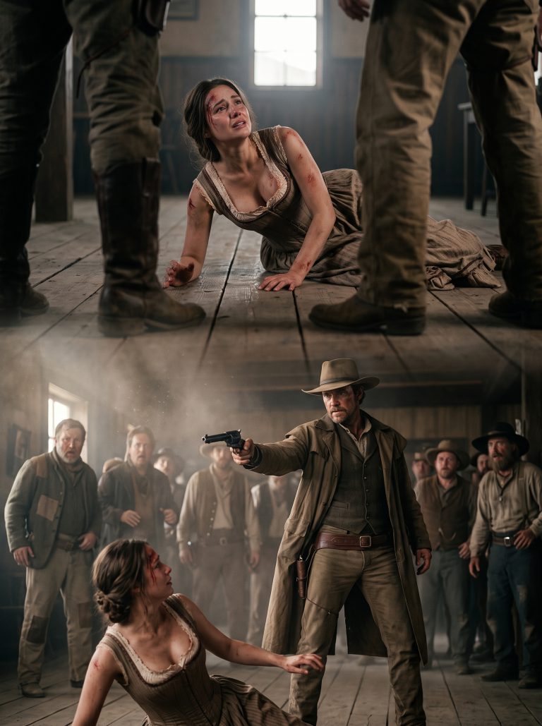 “Someone Help Me…” She Was Shamed On The Saloon Floor — Until A Cowboy Ended It All